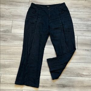 Threads by Saks Fifth Avenue linen wide leg pants size medium